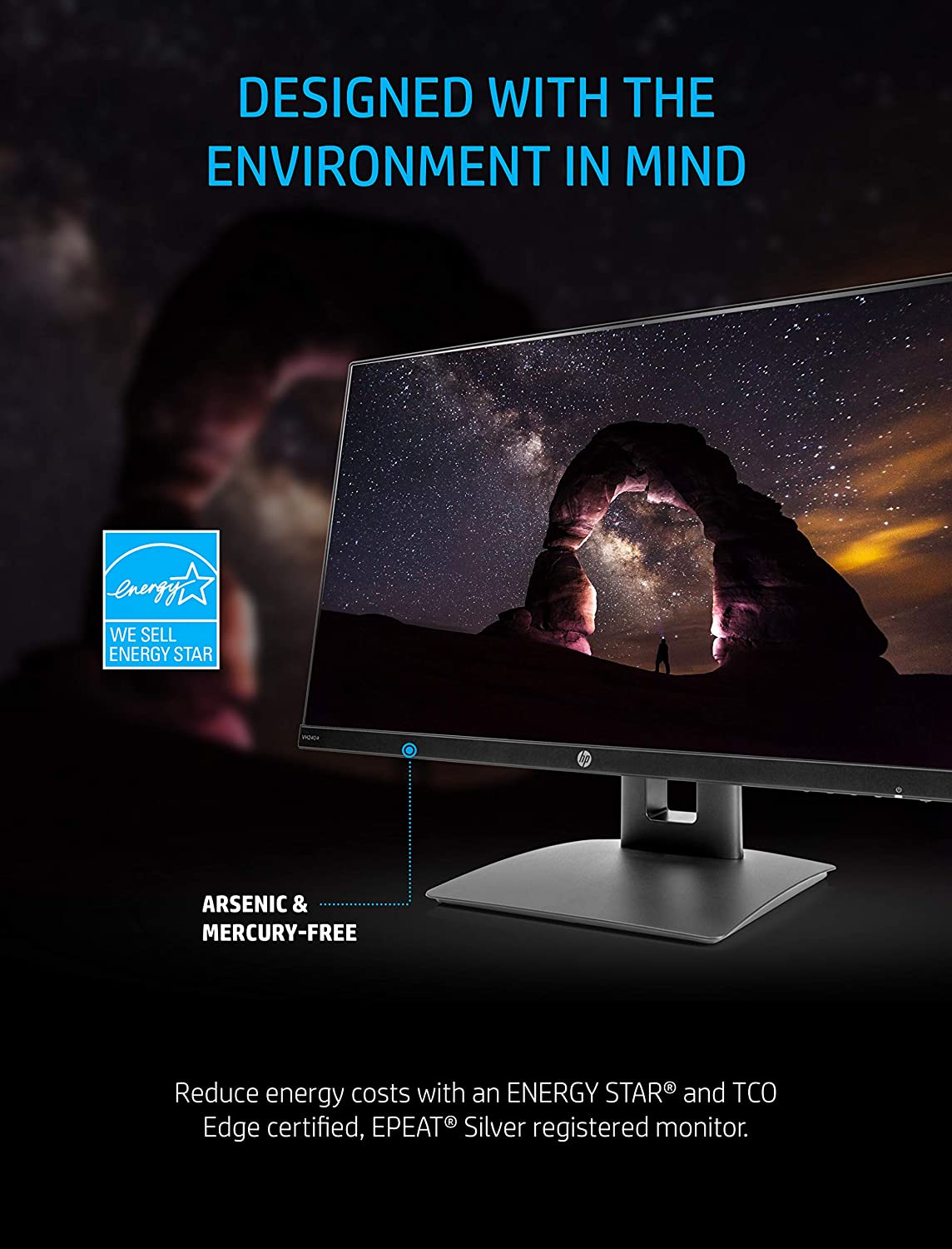 HP VH240a 23.8-inch Full HD 1080p IPS LED Monitor with Built-in Speakers and VESA Mounting, Rotating Portrait & Landscape, Tilt, and HDMI & VGA Ports (1KL30AA) - Black HP VH240a 23.8-inch Full HD 1080p IPS LED Monitor with Built-in Speakers and VESA Mounting, Rotating Portrait & Landscape, Tilt, and HDMI & VGA Ports (1KL30AA) - Black